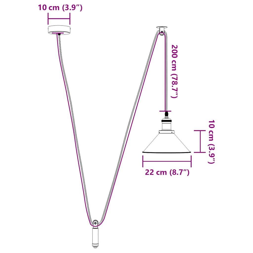 Suspension Industrielle Noire Style Vintage-La-Fabrique-Industrielle