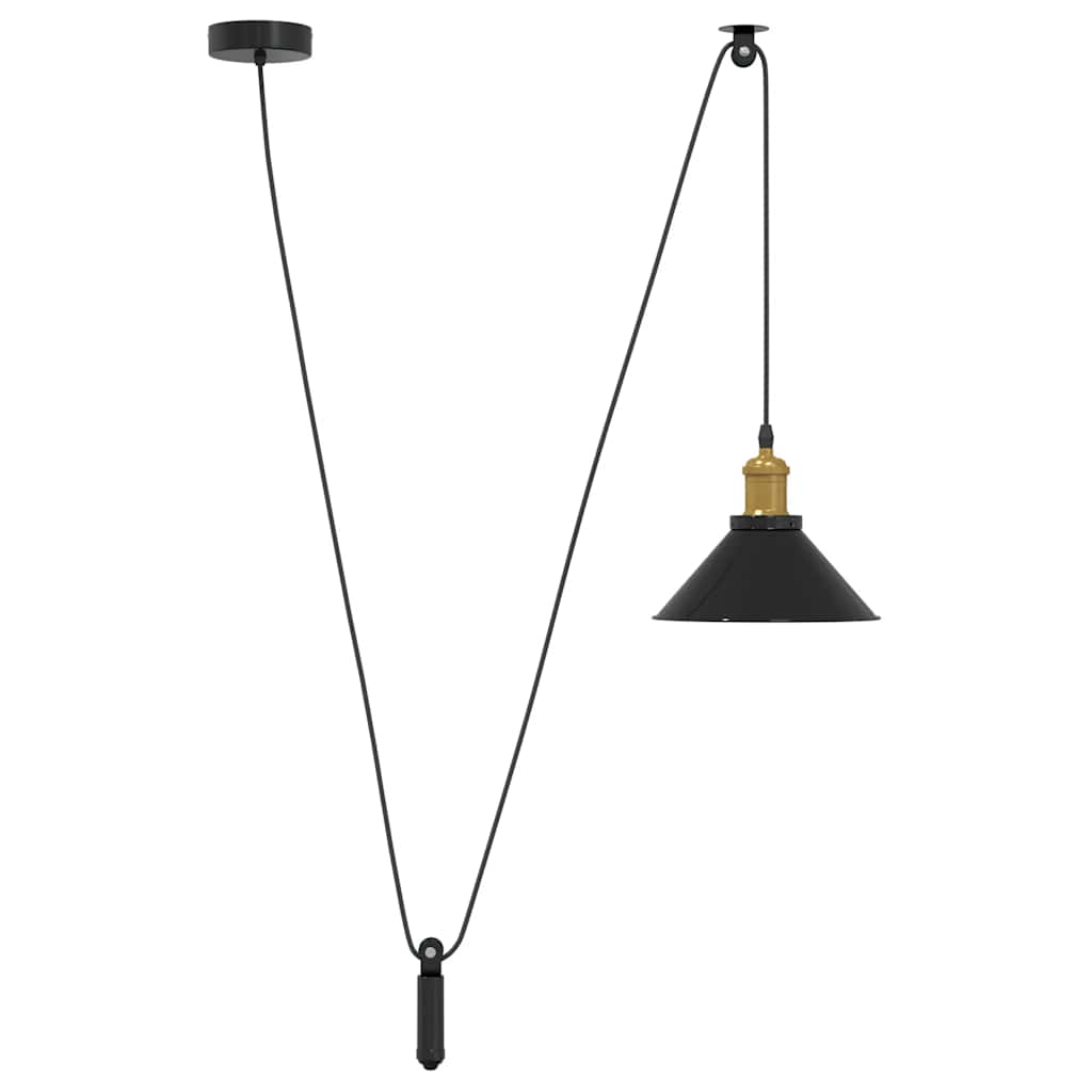 Suspension Industrielle Noire Style Vintage-La-Fabrique-Industrielle