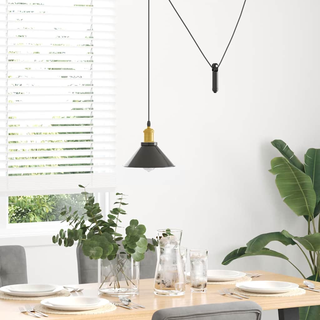 Suspension Industrielle Noire Style Vintage-La-Fabrique-Industrielle