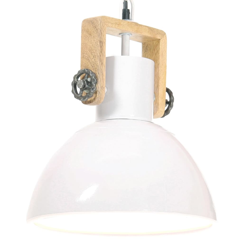 Suspension Industrielle en Fer Blanc et Bois-1-Ø 30 cm-La-Fabrique-Industrielle