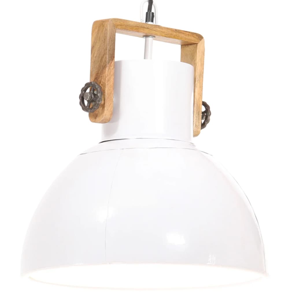 Suspension Industrielle en Fer Blanc et Bois-1-Ø 40 cm-La-Fabrique-Industrielle