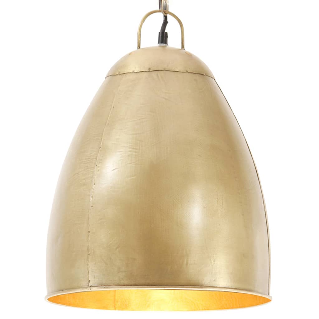 Suspension Industrielle en Métal et Laiton-1-Ø 32 cm-La-Fabrique-Industrielle