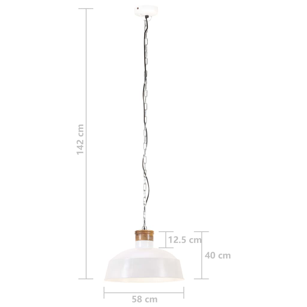 Suspension Luminaire Ancienne en Fer et Bois-La-Fabrique-Industrielle