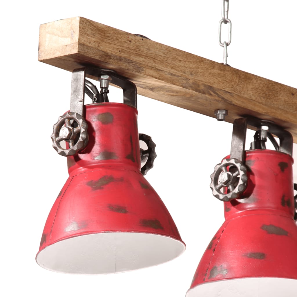 Suspension Luminaire Industriel en Fer et Bois-La-Fabrique-Industrielle