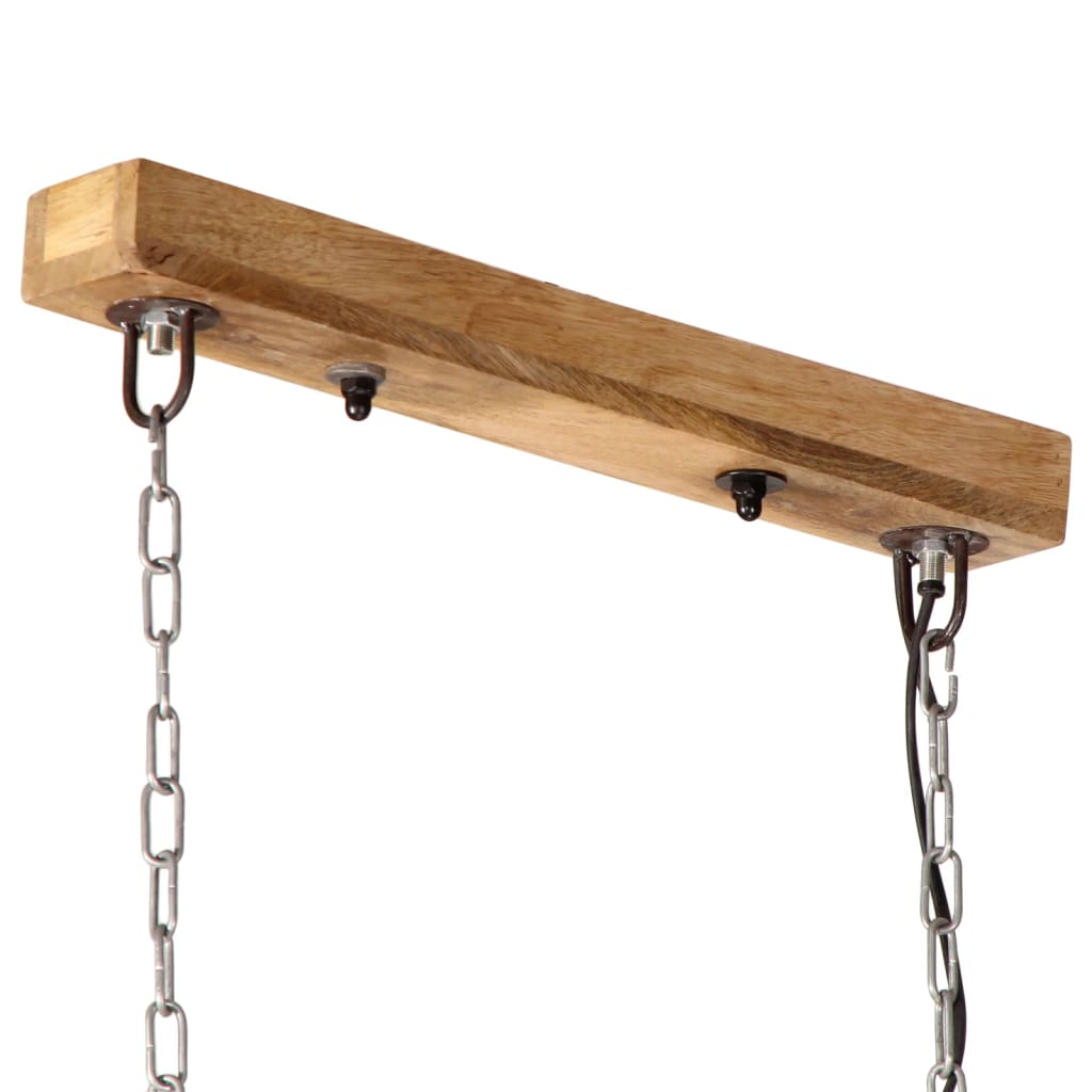 Suspension Luminaire Industriel en Fer et Bois-La-Fabrique-Industrielle