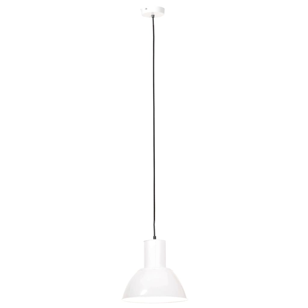 Suspension Luminaire Industriel en Métal Blanc-La-Fabrique-Industrielle