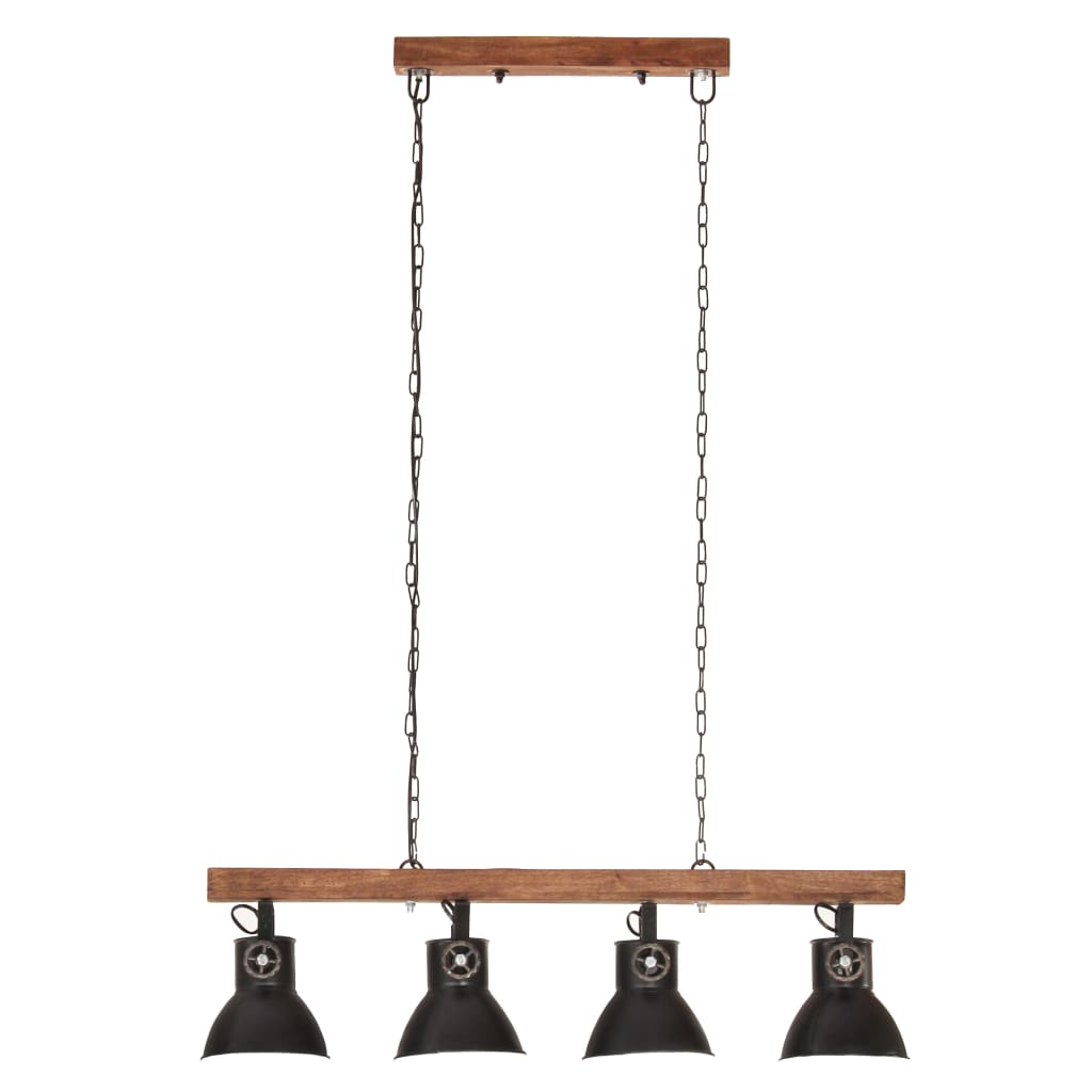 Suspension Luminaire Style Industriel en Bois et Fer-La-Fabrique-Industrielle