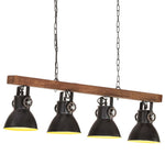 Suspension Luminaire Style Industriel en Bois et Fer-La-Fabrique-Industrielle