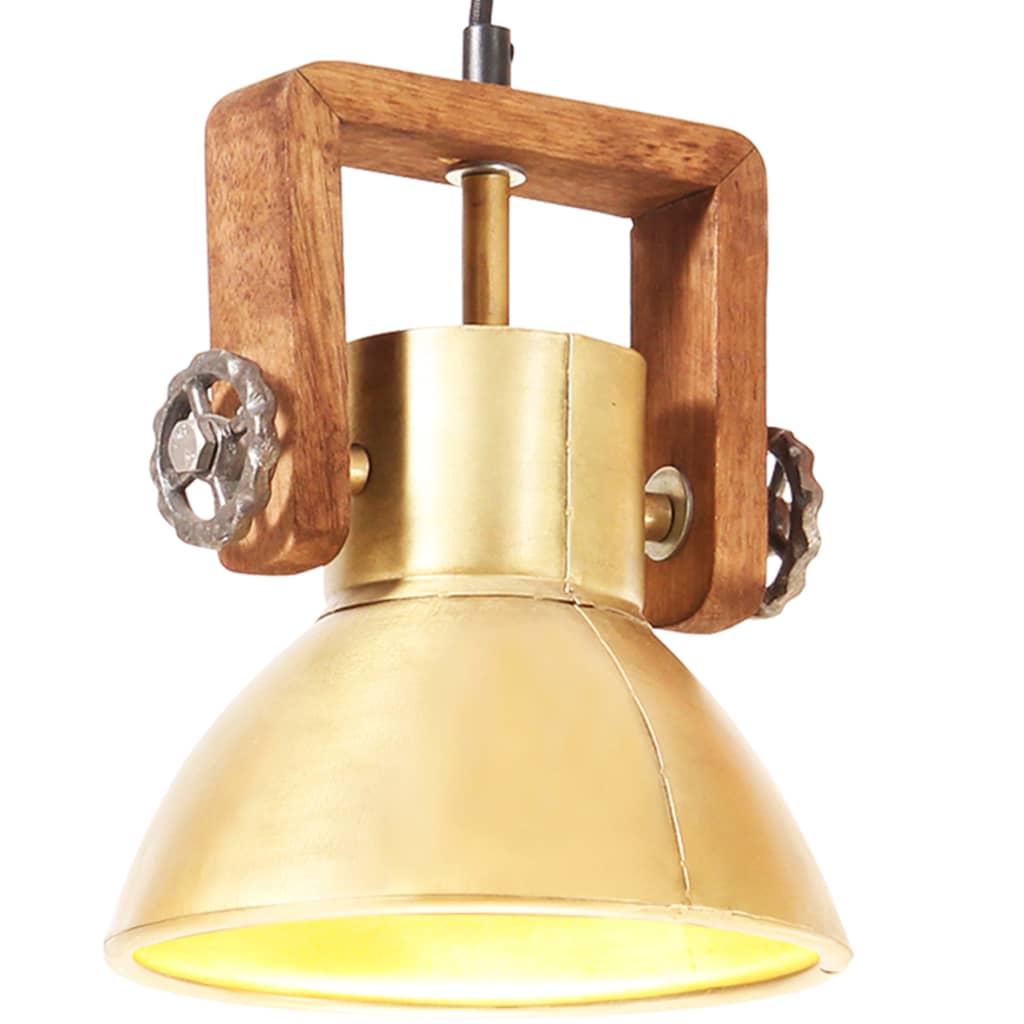 Suspension Luminaire en Métal Doré Industriel-1-Ø 19 cm-La-Fabrique-Industrielle