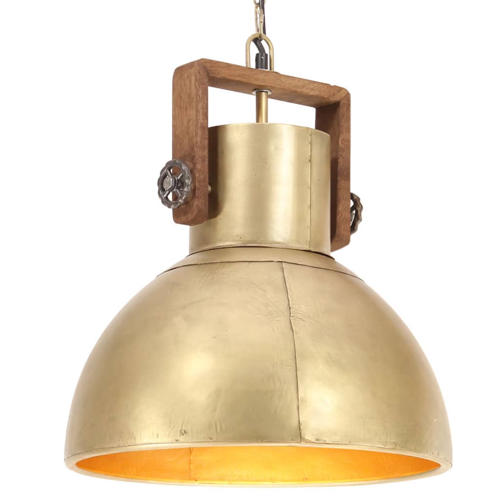 Suspension Luminaire en Métal Doré Industriel-1-Ø 40 cm-La-Fabrique-Industrielle