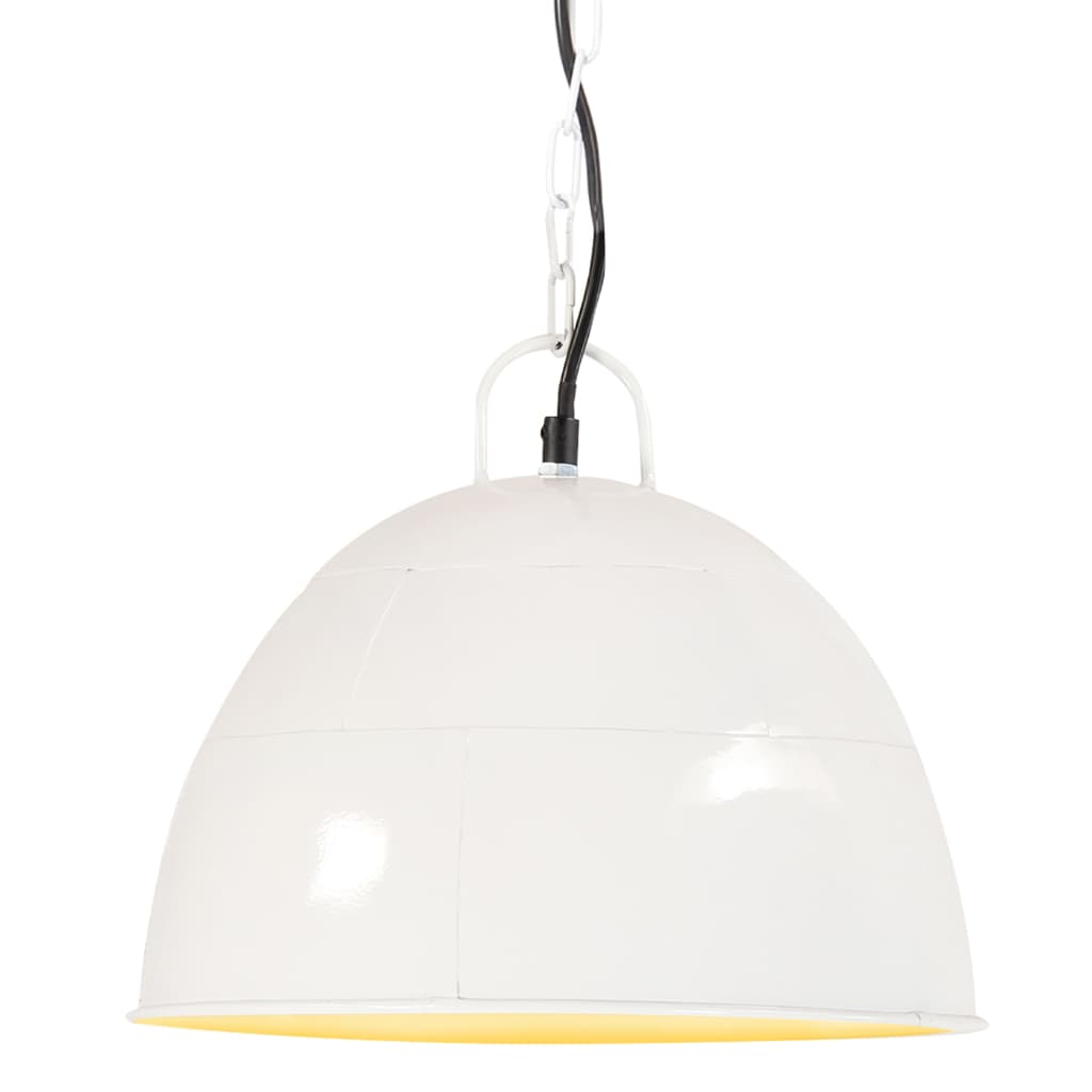 Suspension Luminaire en Métal Vintage Blanc-1-Φ 31 cm-La-Fabrique-Industrielle
