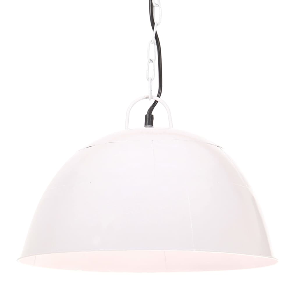 Suspension Luminaire en Métal Vintage Blanc-1-Φ 41 cm-La-Fabrique-Industrielle