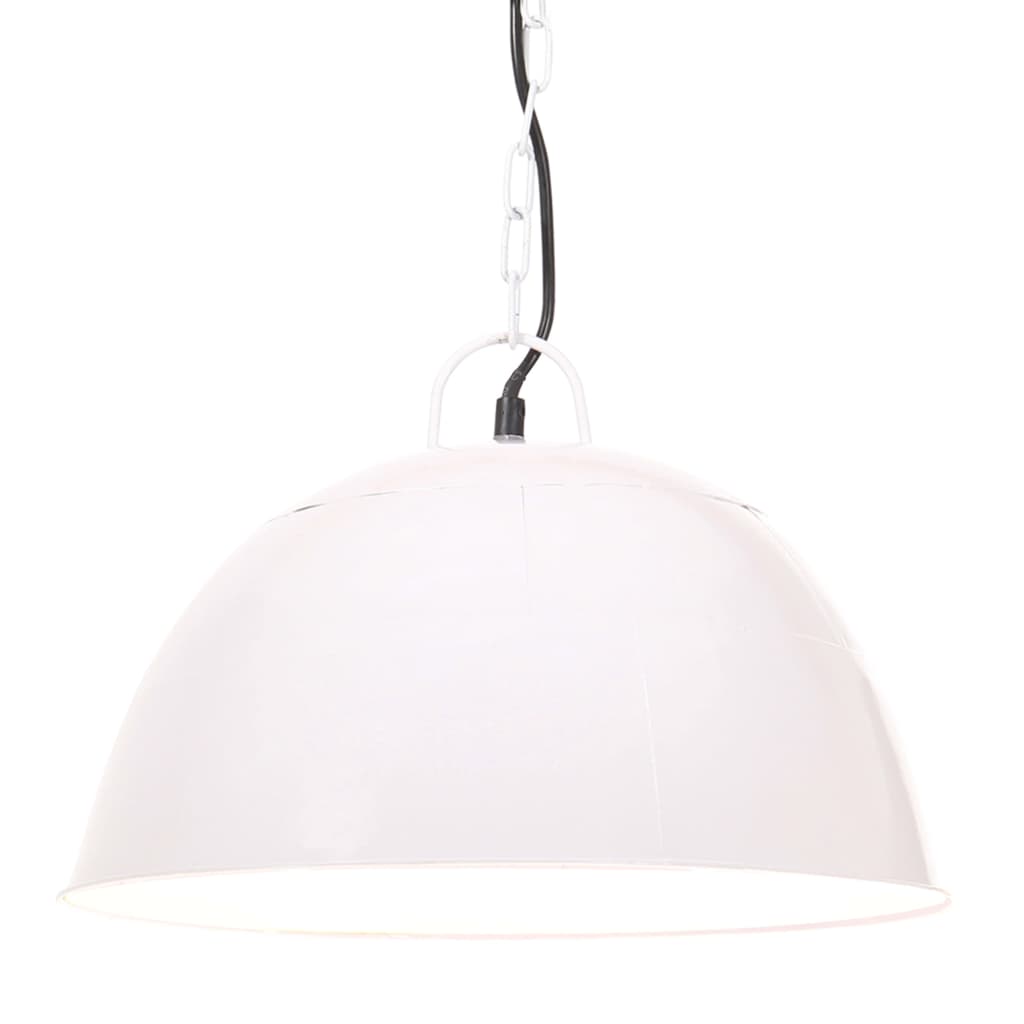 Suspension Luminaire en Métal Vintage Blanc-La-Fabrique-Industrielle