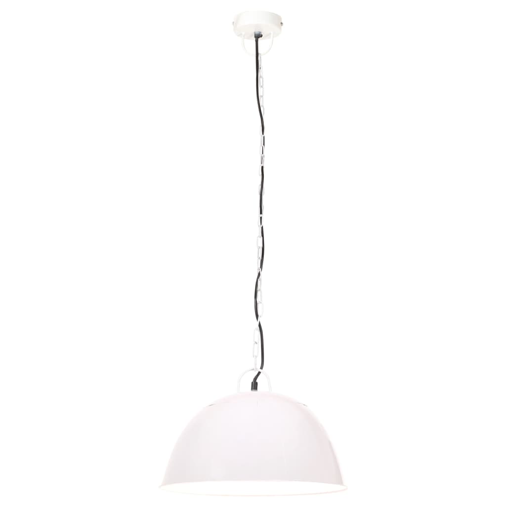 Suspension Luminaire en Métal Vintage Blanc-La-Fabrique-Industrielle
