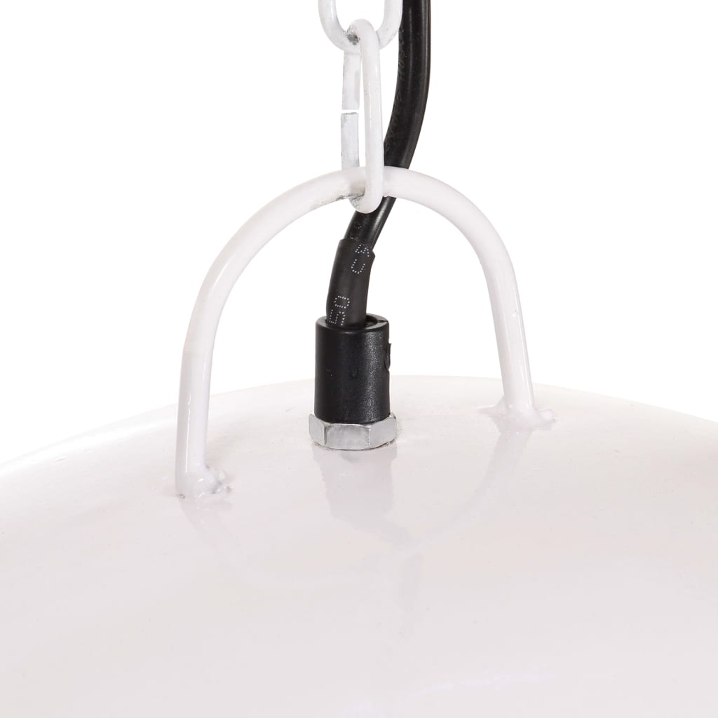 Suspension Luminaire en Métal Vintage Blanc-La-Fabrique-Industrielle