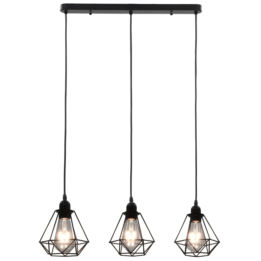 Suspension en Métal au Style Industriel 3 Lampes-La-Fabrique-Industrielle