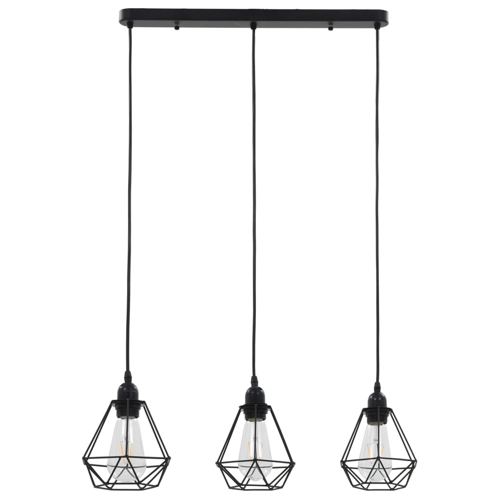 Suspension en Métal au Style Industriel 3 Lampes-La-Fabrique-Industrielle