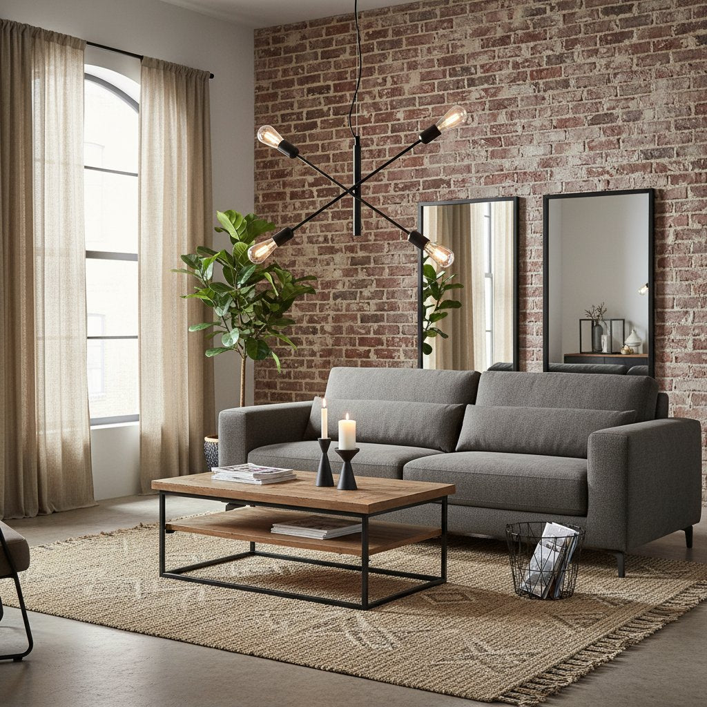 Suspension Industrielle Originale en Métal