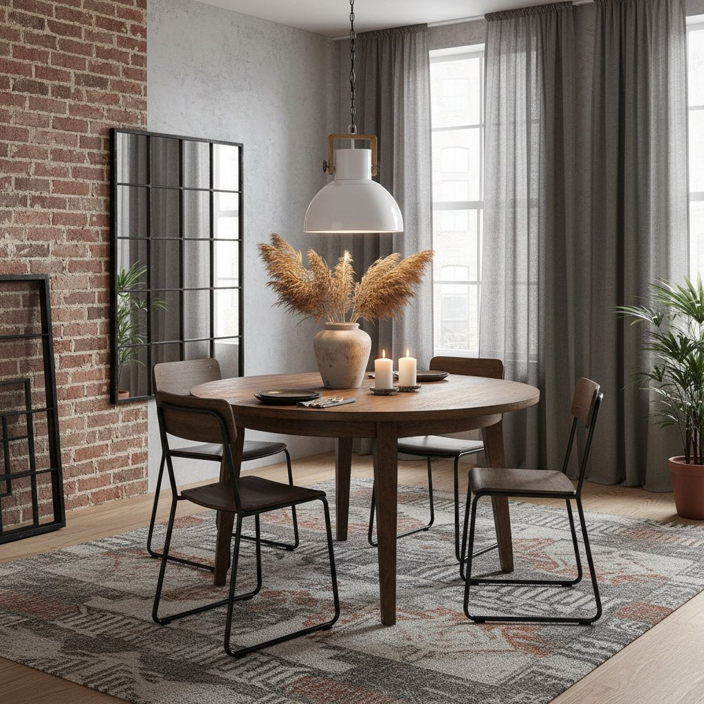 Suspension Industrielle en Fer Blanc et Bois