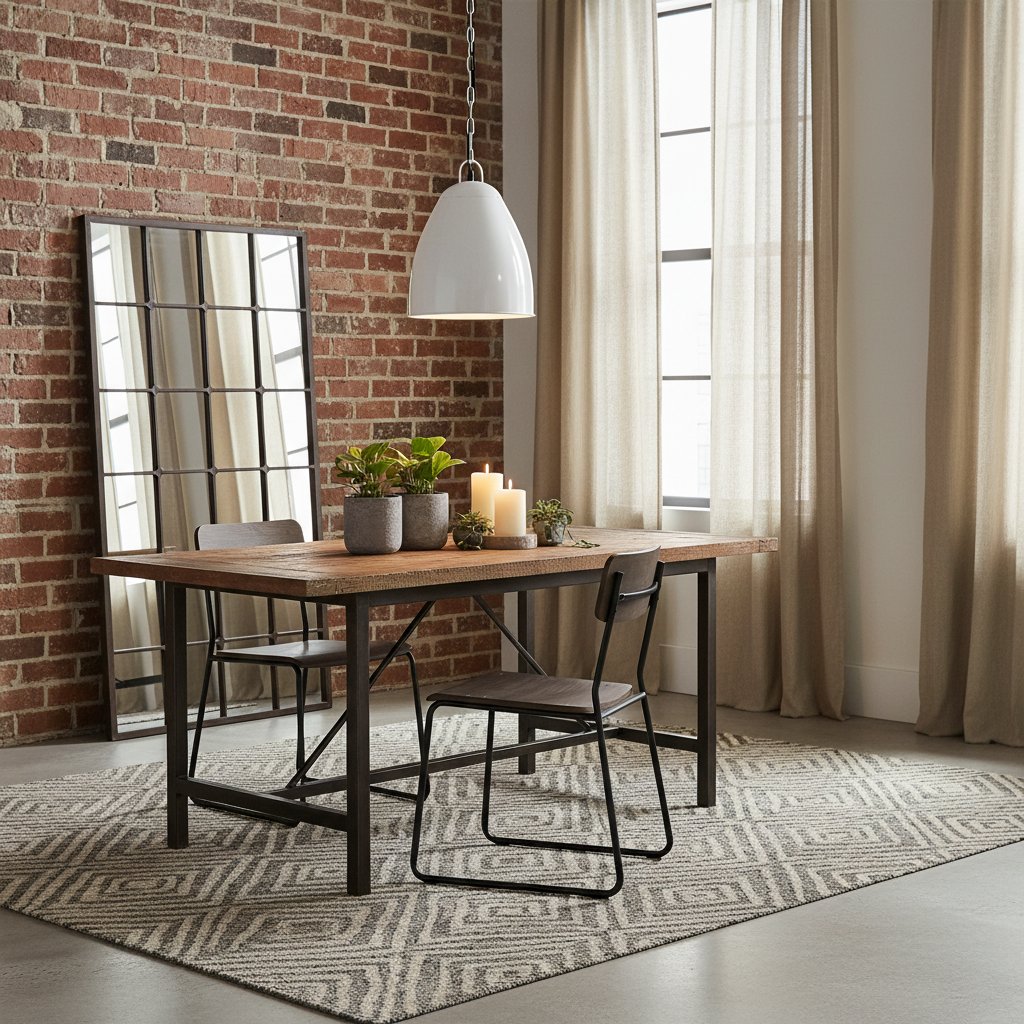 Suspension Industrielle en Métal Blanc