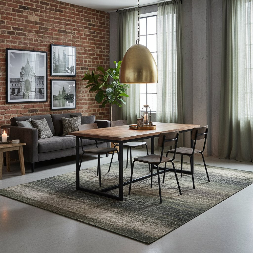 Suspension Industrielle en Métal et Laiton