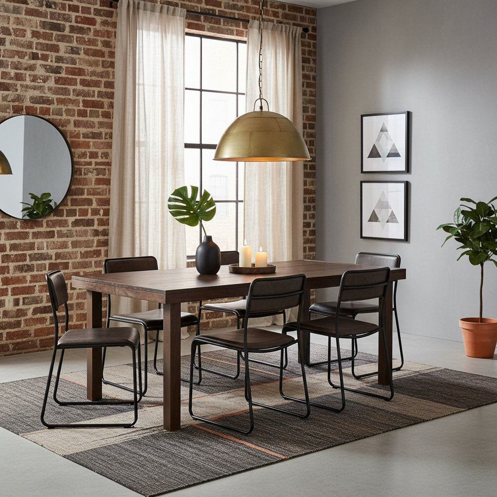 Suspension Luminaire au Design Industriel en Laiton