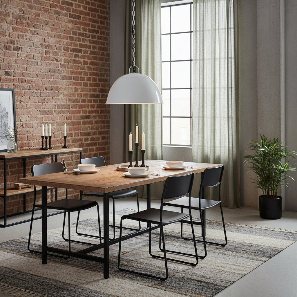 Suspension Luminaire en Métal Vintage Blanc