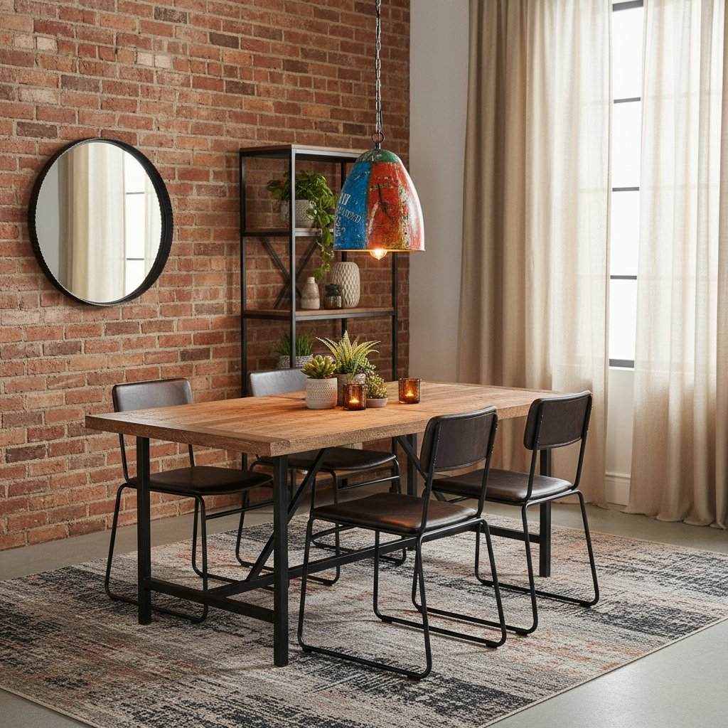 Suspension Multicolore au Style Industriel