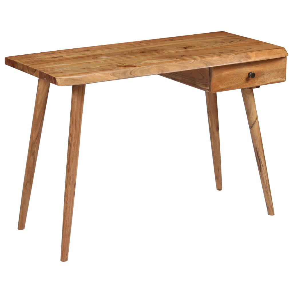 Table À Écrire Bois D'acacia Massif 110 X 50 X 76 Cm-La-Fabrique-Industrielle