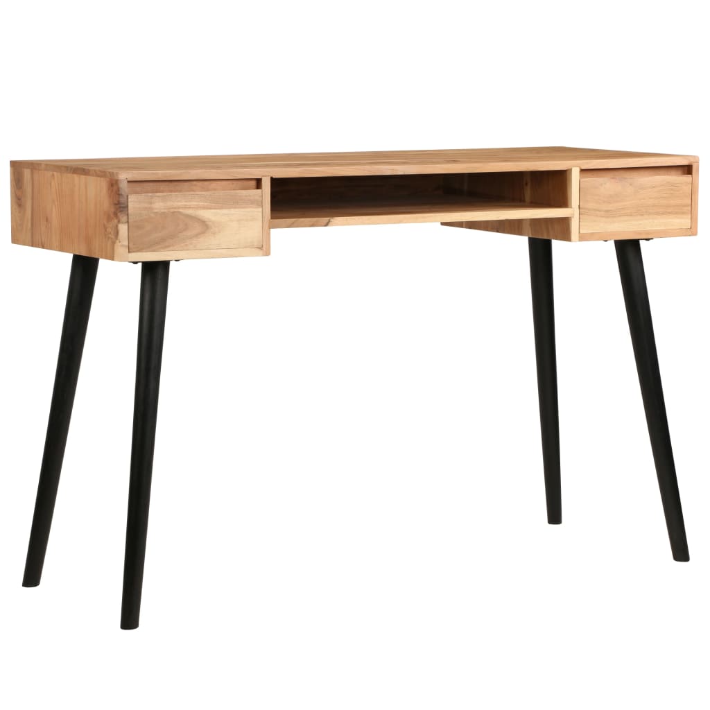 Table À Écrire Bois D'acacia Massif 118 X 45 X 76 Cm-La-Fabrique-Industrielle