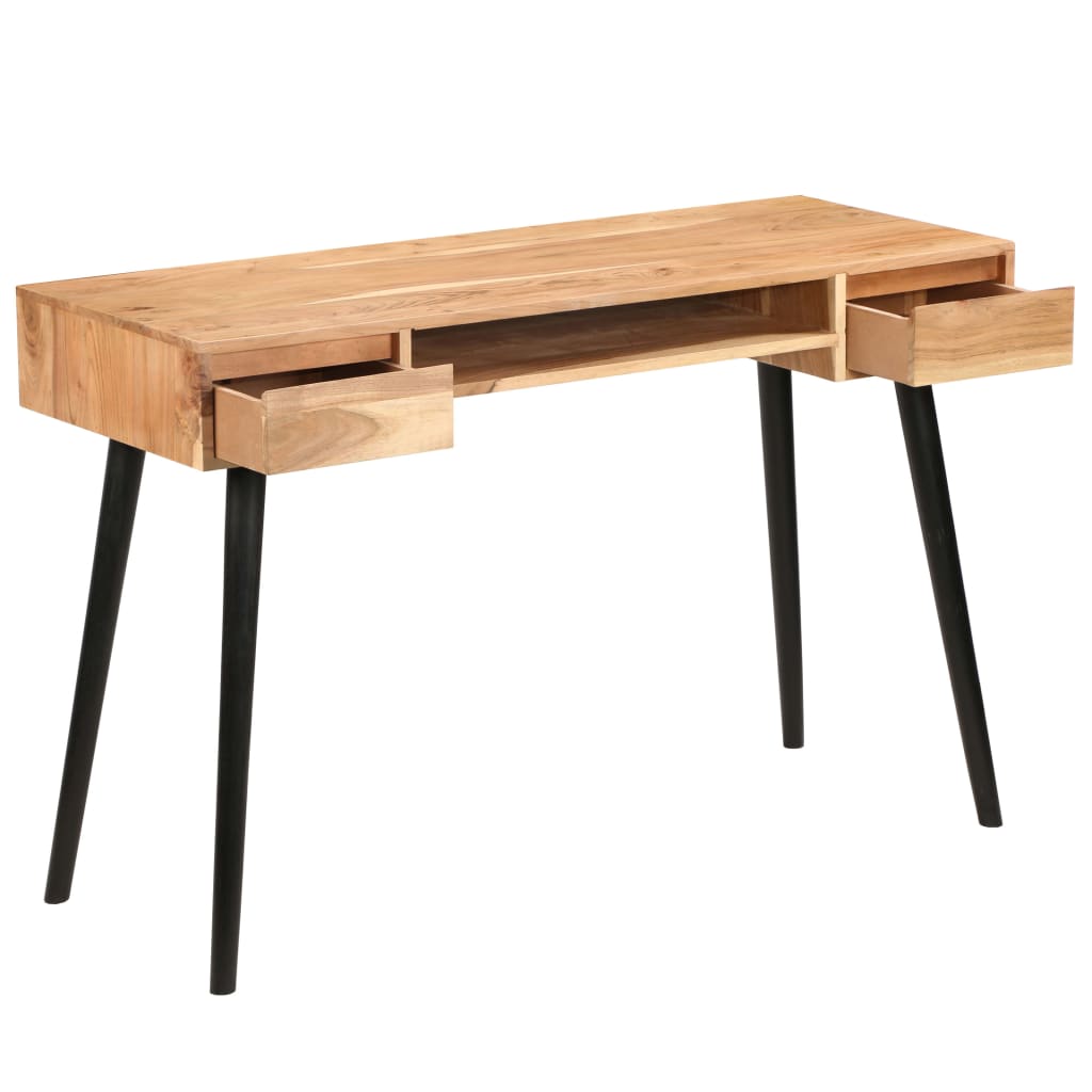 Table À Écrire Bois D'acacia Massif 118 X 45 X 76 Cm-La-Fabrique-Industrielle