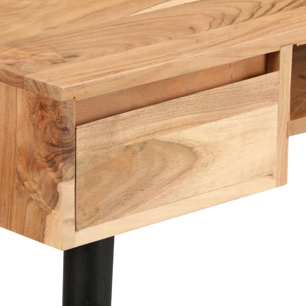 Table À Écrire Bois D'acacia Massif 118 X 45 X 76 Cm-La-Fabrique-Industrielle