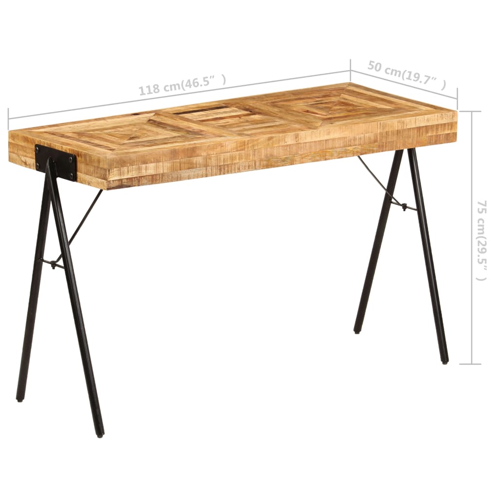 Table À Écrire Bois De Manguier Massif 118 X 50 X 75 Cm-La-Fabrique-Industrielle