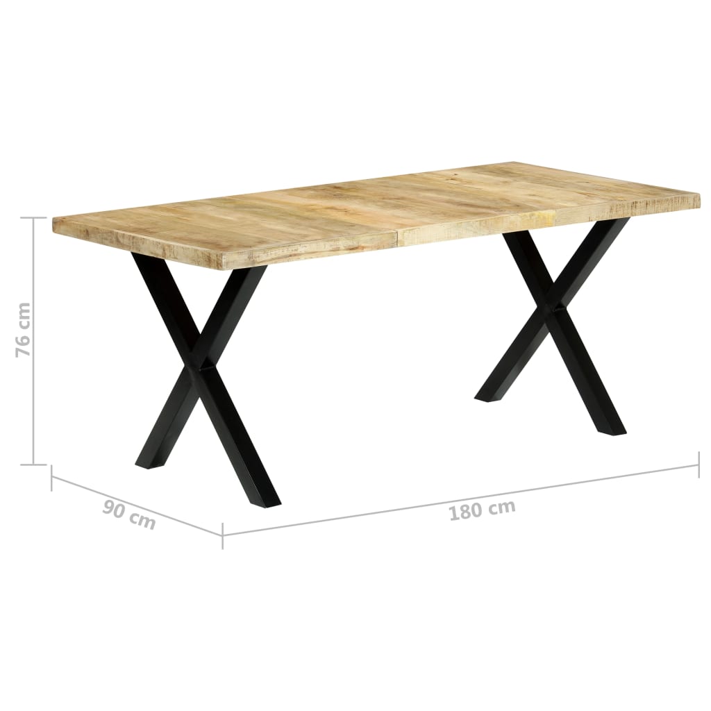 Table À Manger 180X90X76 Cm Bois De Manguier Massif-La-Fabrique-Industrielle