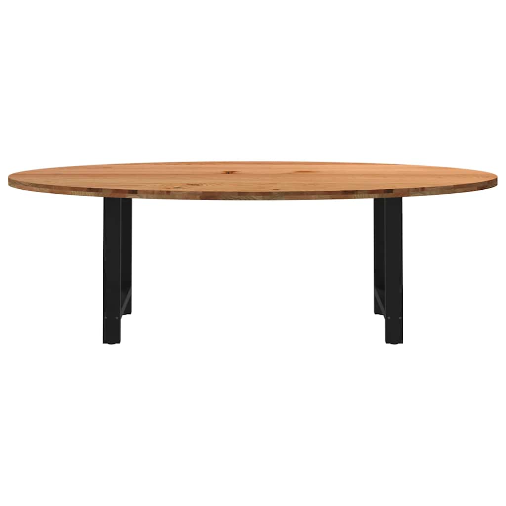 Table À Manger Avec Bord Naturel 180X100X74Cm Bois Massif Chêne Blanc-La-Fabrique-Industrielle