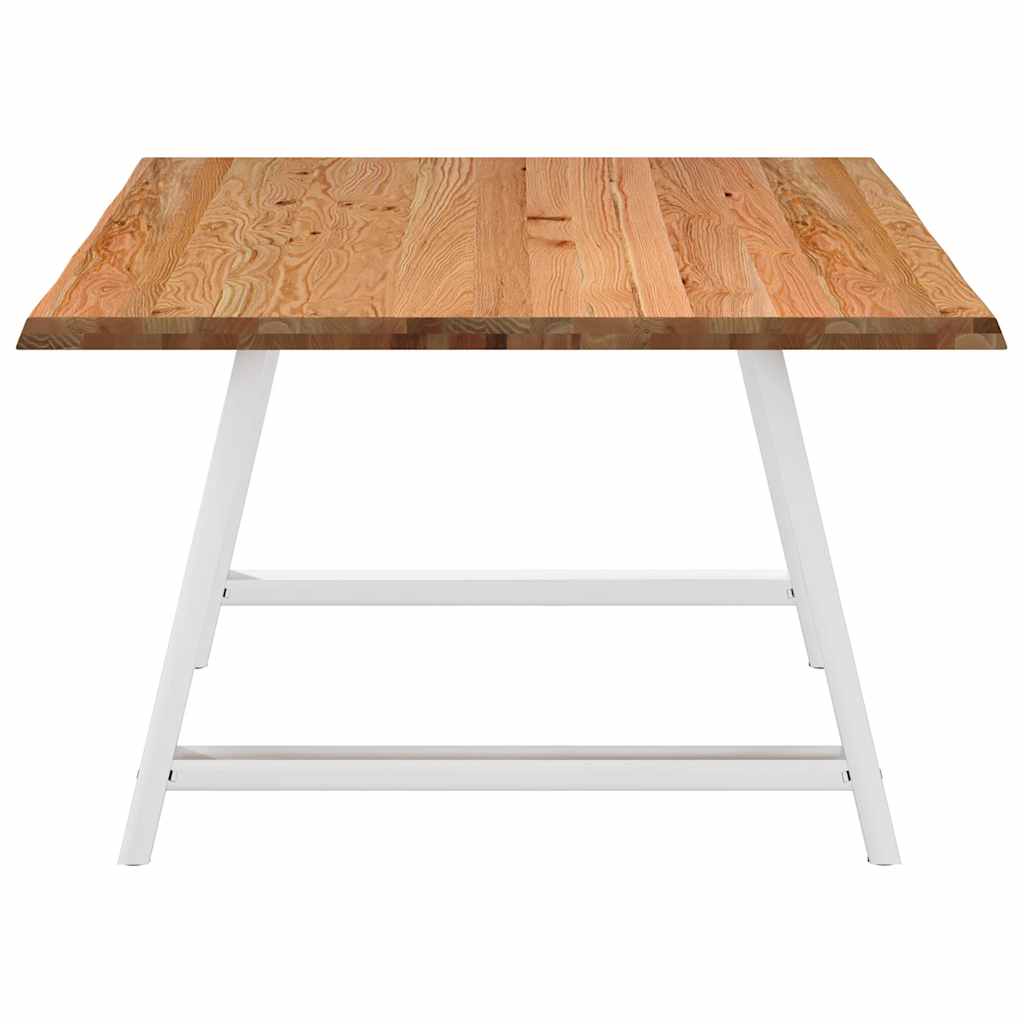 Table À Manger Avec Bord Naturel 180X100X74Cm Bois Massif Chêne Blanc-La-Fabrique-Industrielle