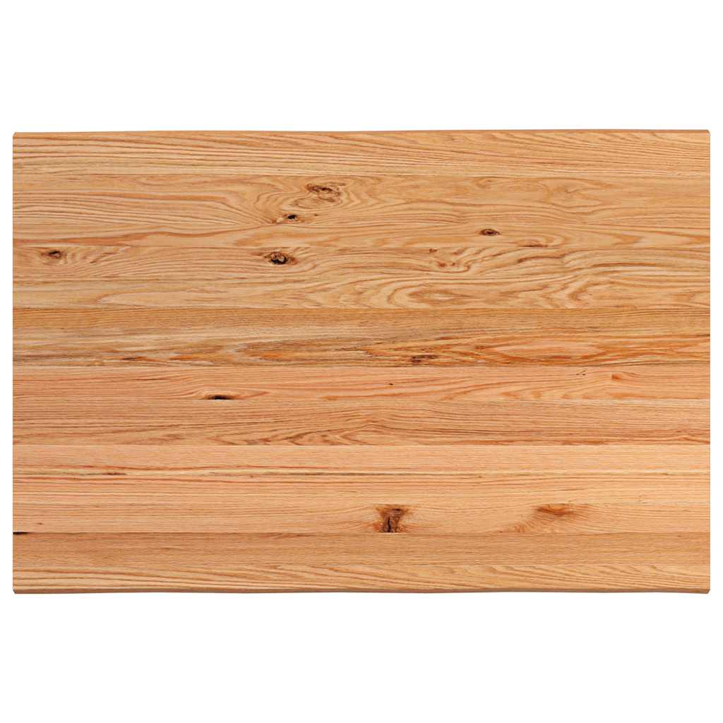 Table À Manger Avec Bord Naturel 180X100X74Cm Bois Massif Chêne Noir-La-Fabrique-Industrielle