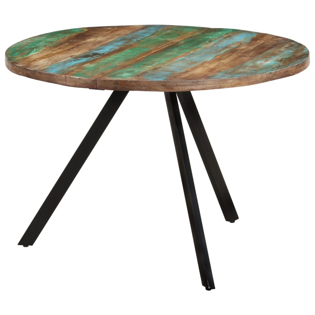 Table À Manger en Bois Massif et Pied Métal-La-Fabrique-Industrielle