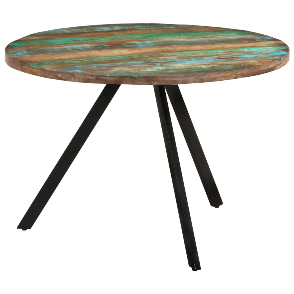 Table À Manger en Bois Massif et Pied Métal-La-Fabrique-Industrielle