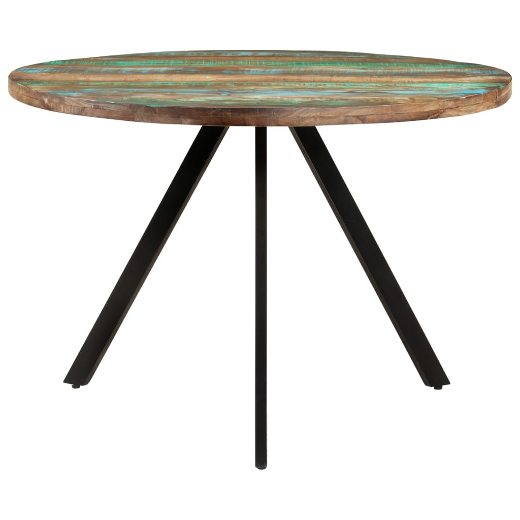 Table À Manger en Bois Massif et Pied Métal-La-Fabrique-Industrielle