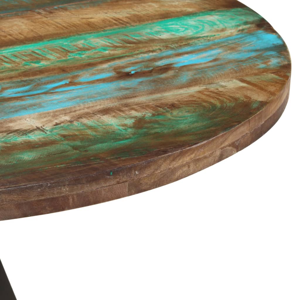 Table À Manger en Bois Massif et Pied Métal-La-Fabrique-Industrielle