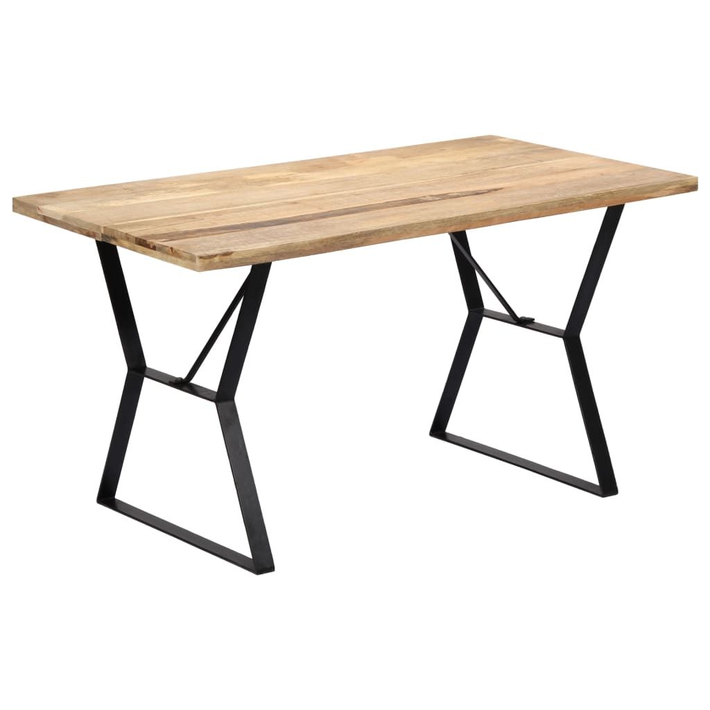 Table À Manger en Bois de Manguier et Métal-La-Fabrique-Industrielle