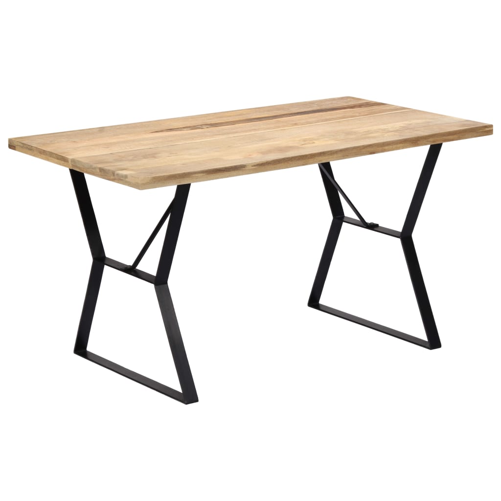 Table À Manger en Bois de Manguier et Métal-La-Fabrique-Industrielle