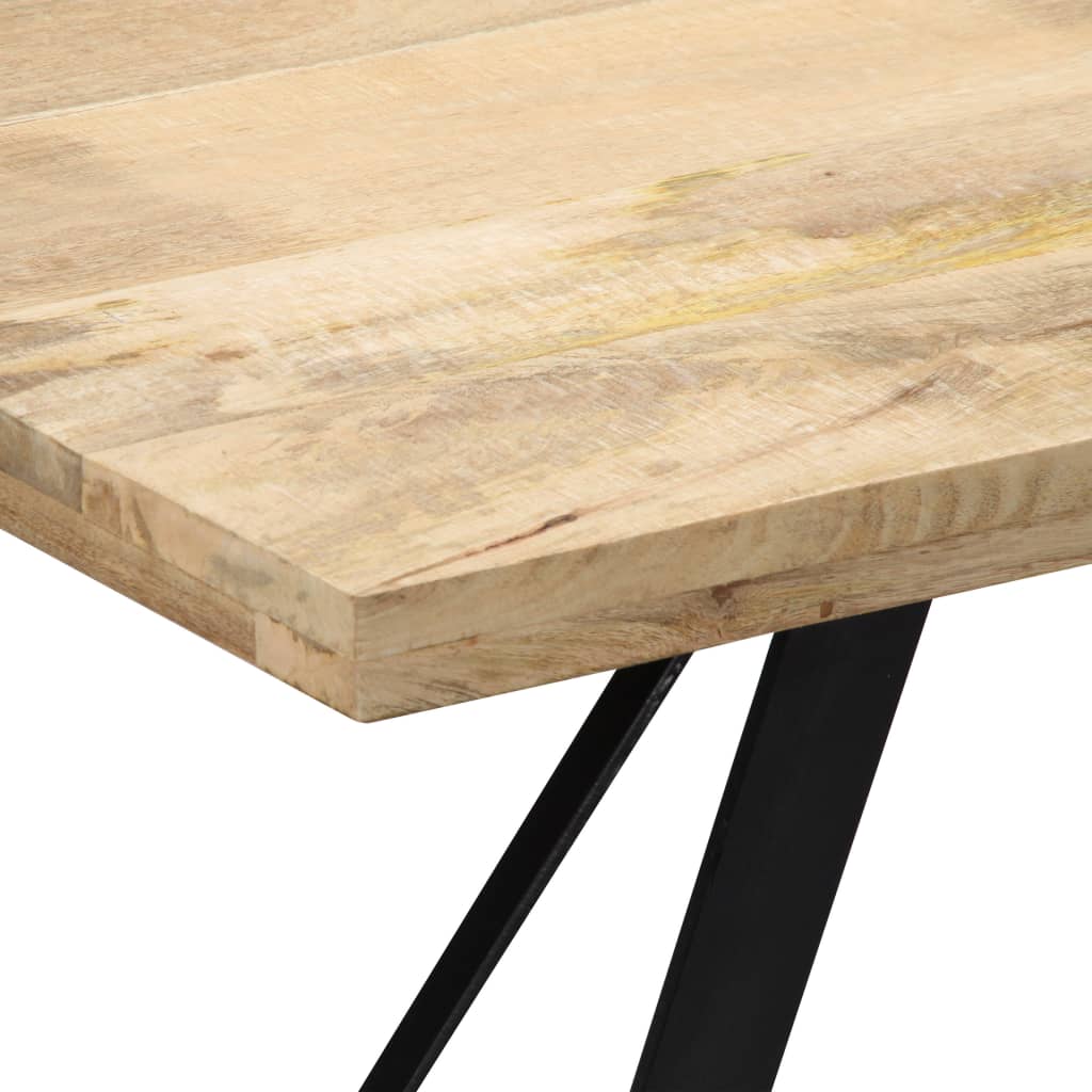 Table À Manger en Bois de Manguier et Métal-La-Fabrique-Industrielle