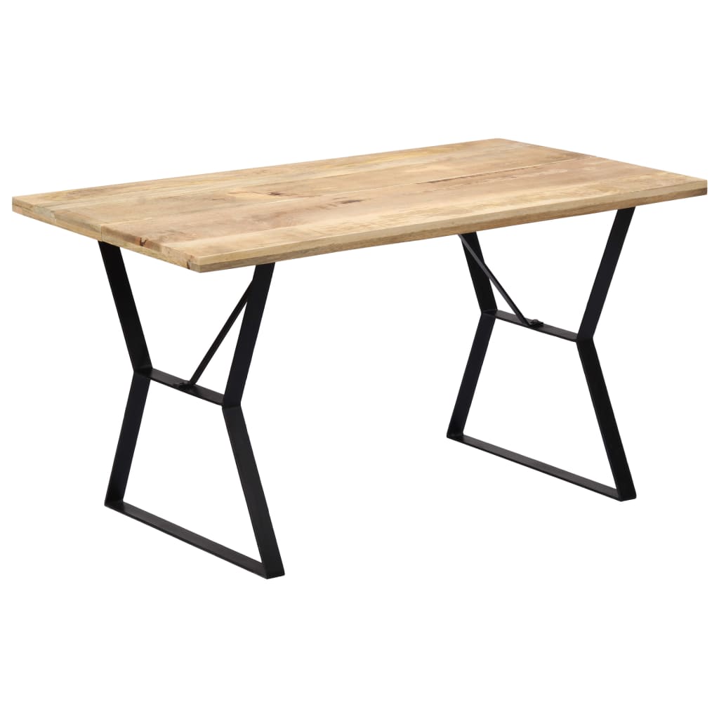 Table À Manger en Bois de Manguier et Métal-La-Fabrique-Industrielle