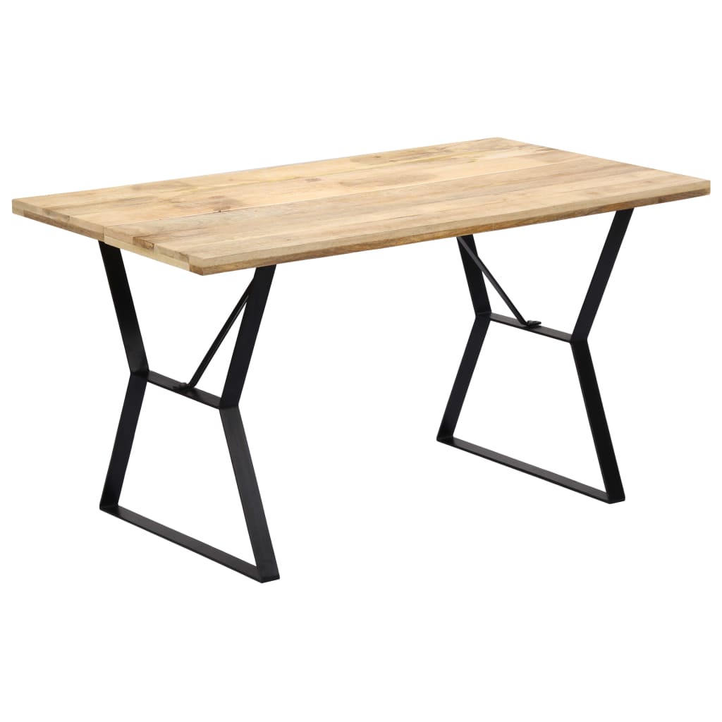 Table À Manger en Bois de Manguier et Métal-La-Fabrique-Industrielle