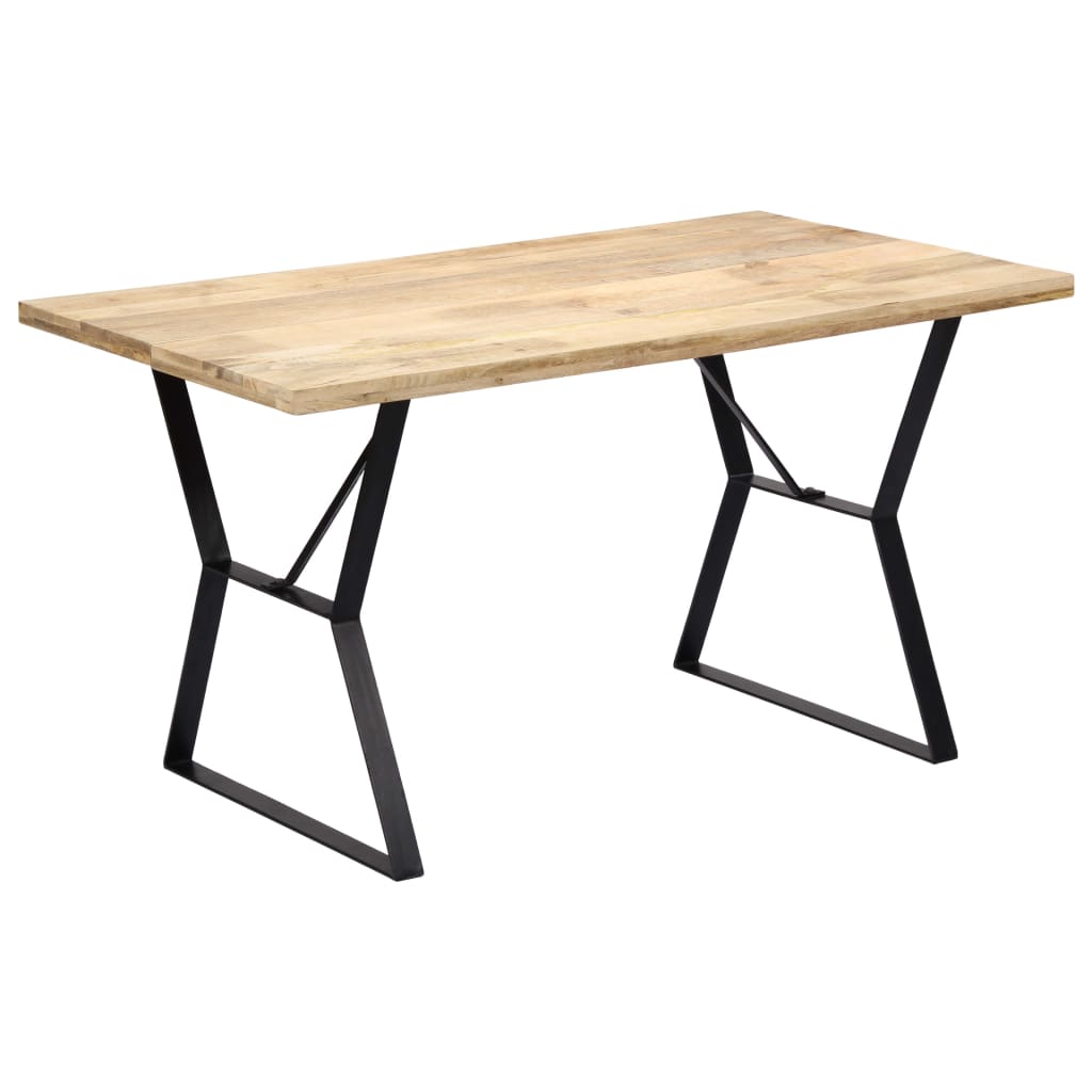 Table À Manger en Bois de Manguier et Métal-La-Fabrique-Industrielle