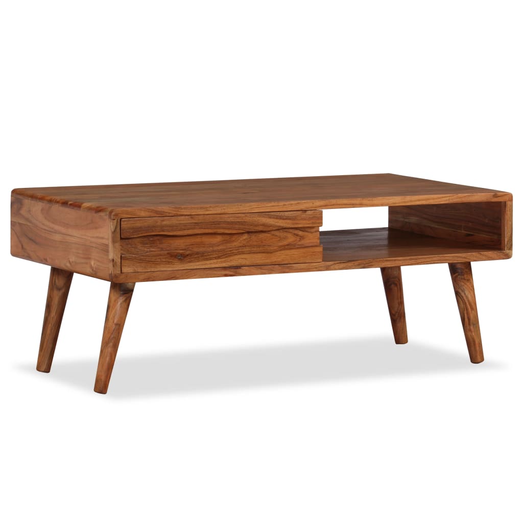 Table Basse Artisanale en Bois d'Acacia-La-Fabrique-Industrielle
