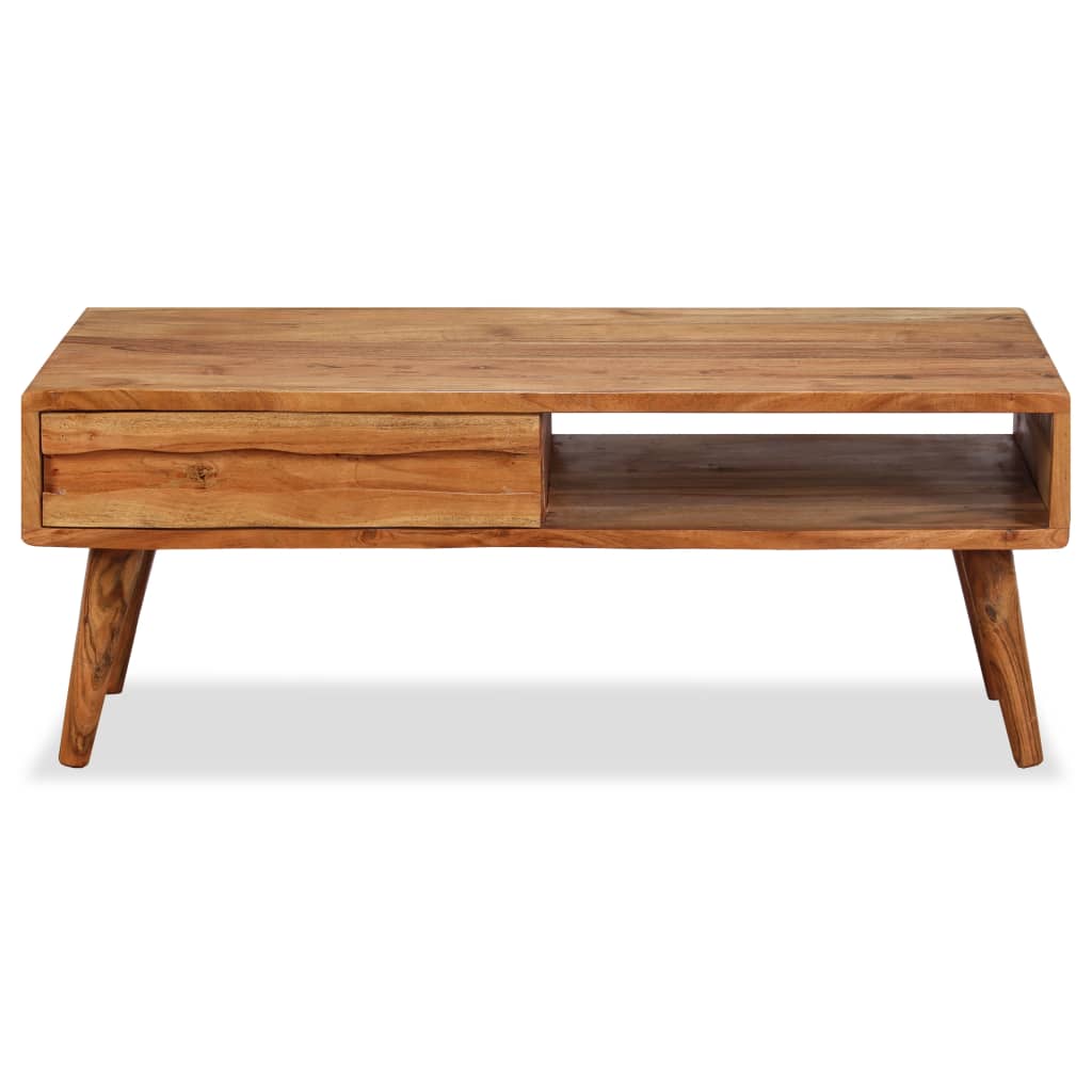 Table Basse Artisanale en Bois d'Acacia-La-Fabrique-Industrielle