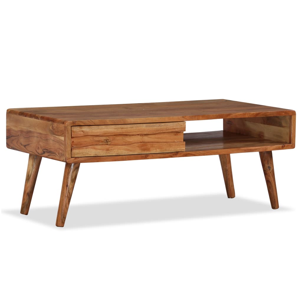 Table Basse Artisanale en Bois d'Acacia-La-Fabrique-Industrielle